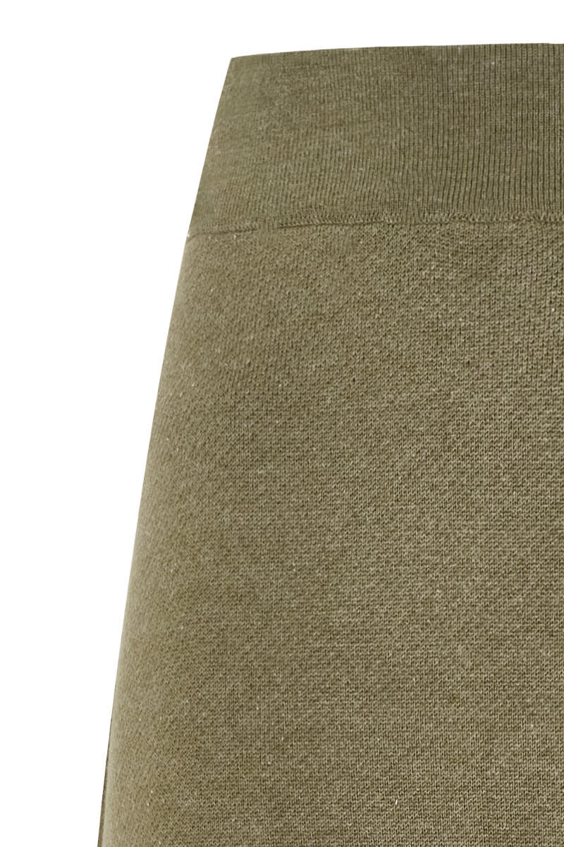 Falda flor de loto ivory verde