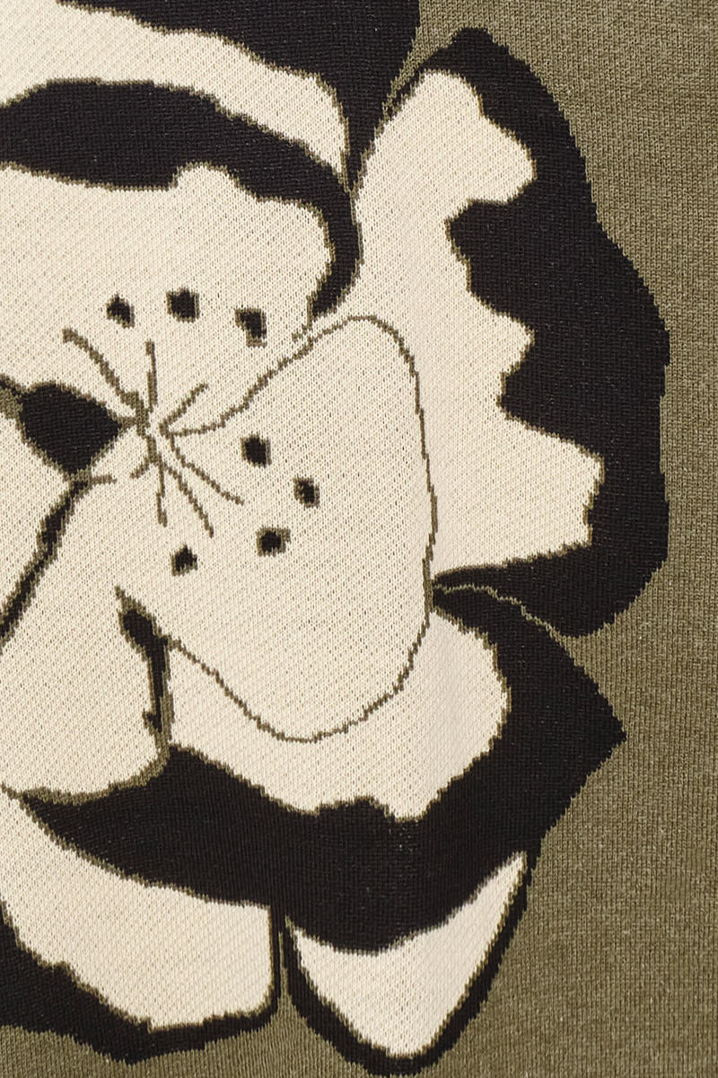 Falda flor de loto ivory verde