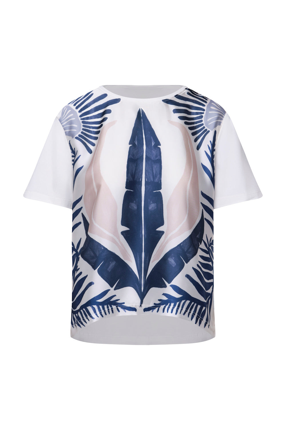 Camiseta perspectiva palm navy natural