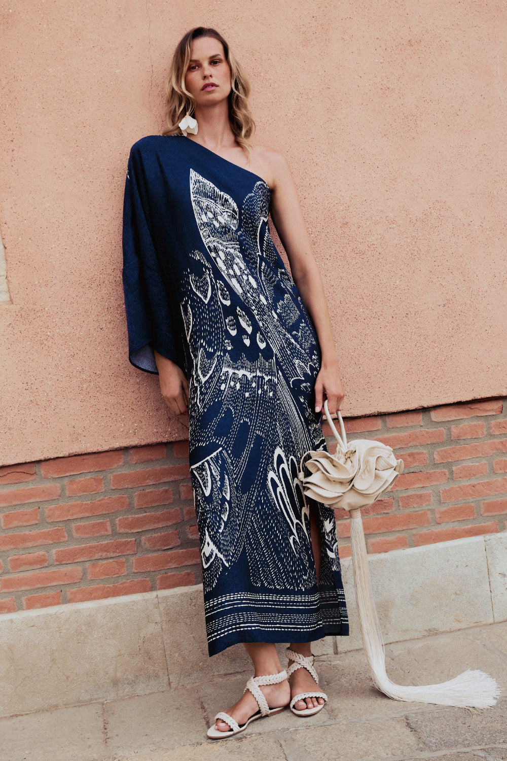 Vestido selma azul ivory