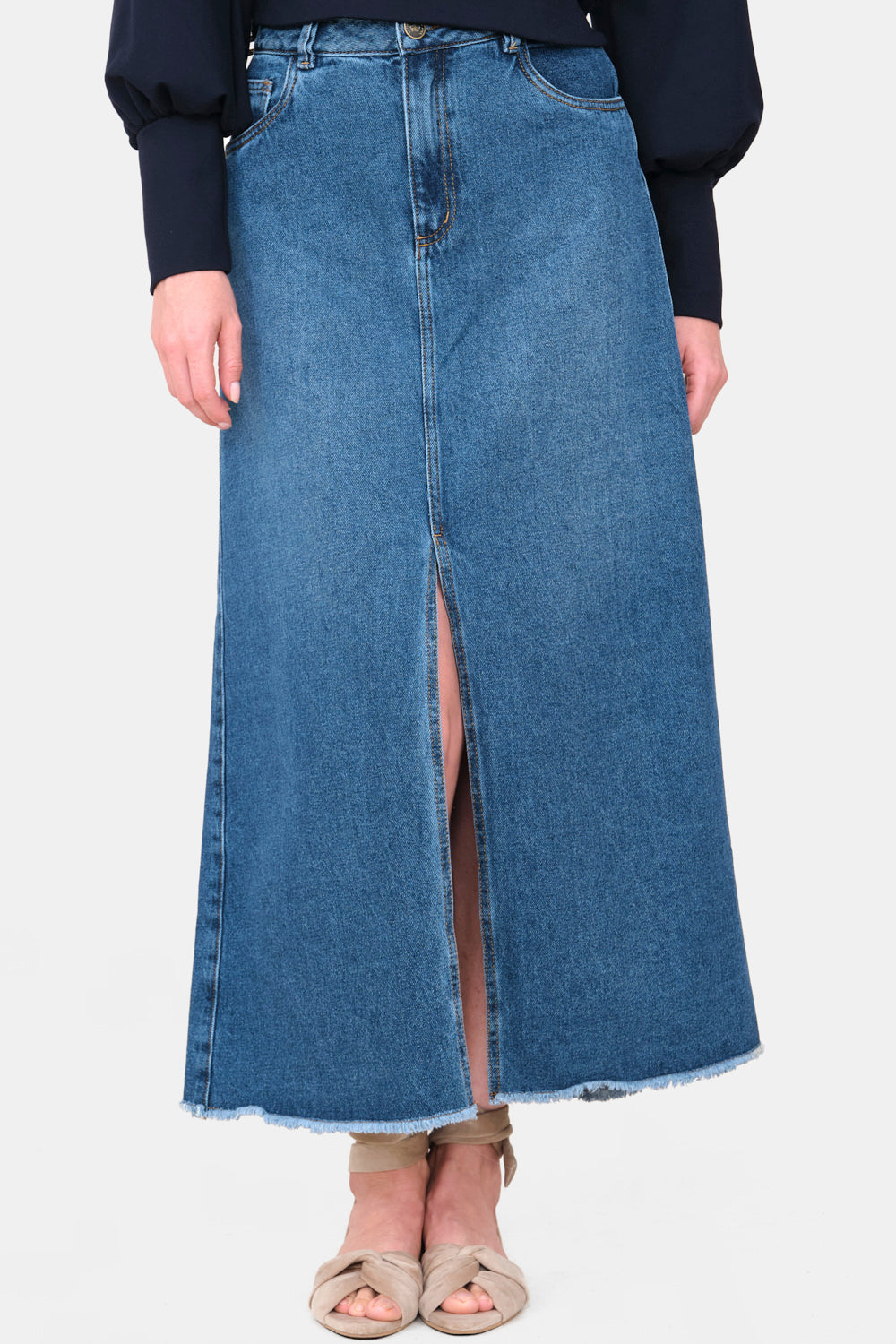 Falda Arena Blanca Azul