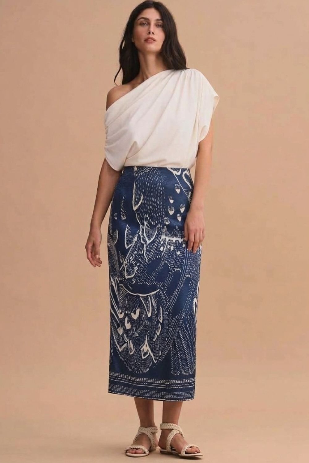 Falda arabela azul navy