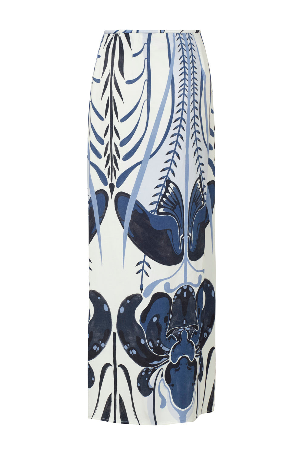 Falda ming ivory navy