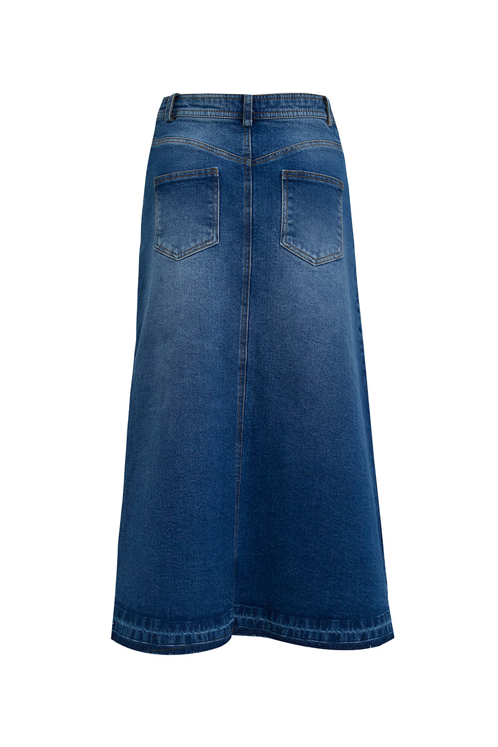 Falda silka azul navy