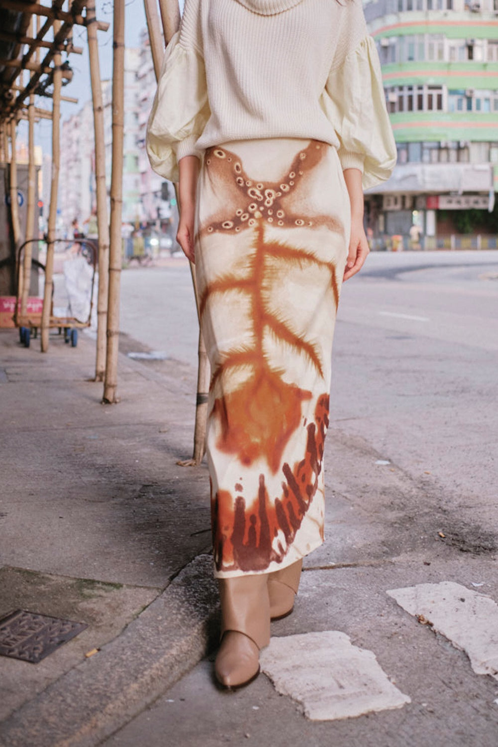 Falda soho noir ivory moca