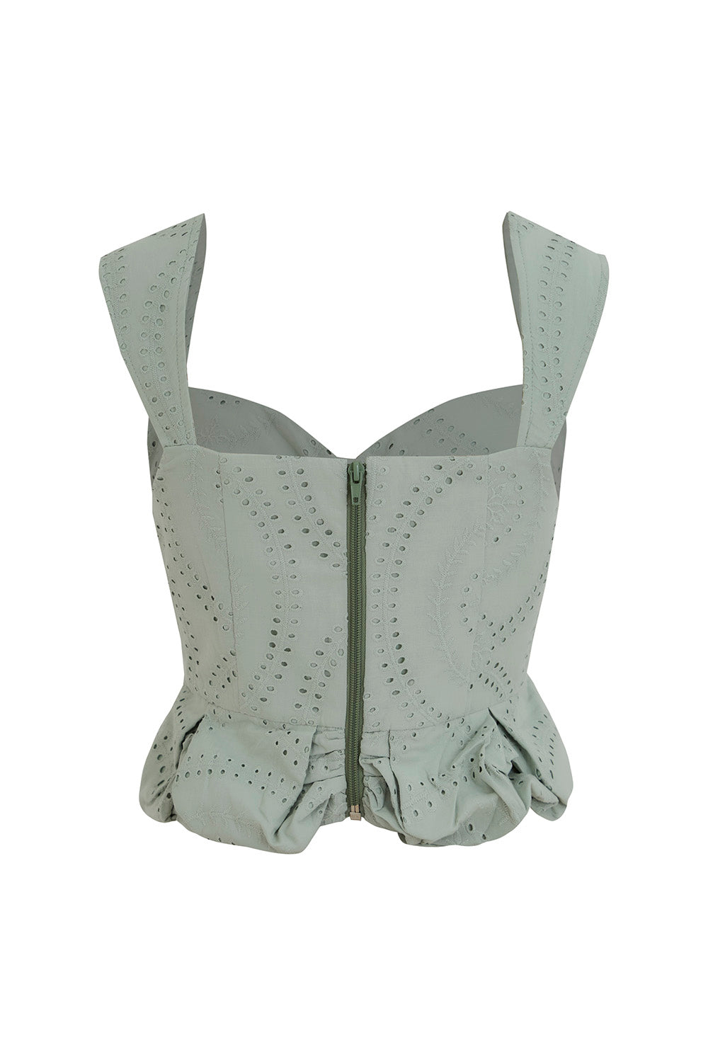 Crop top alma verde sage