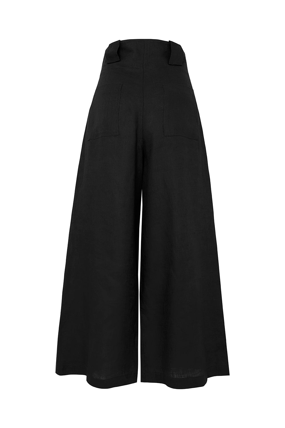 Pantalon Paulette negro lino