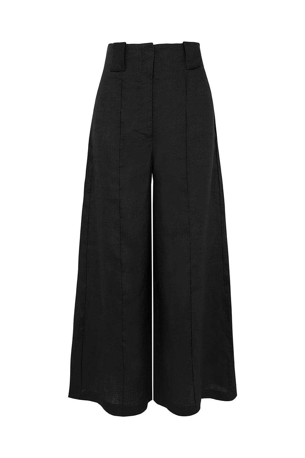 Pantalon Paulette negro lino