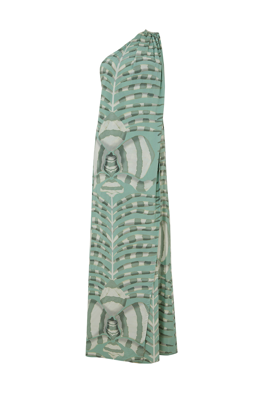 Vestido fiore di seta ivory sage