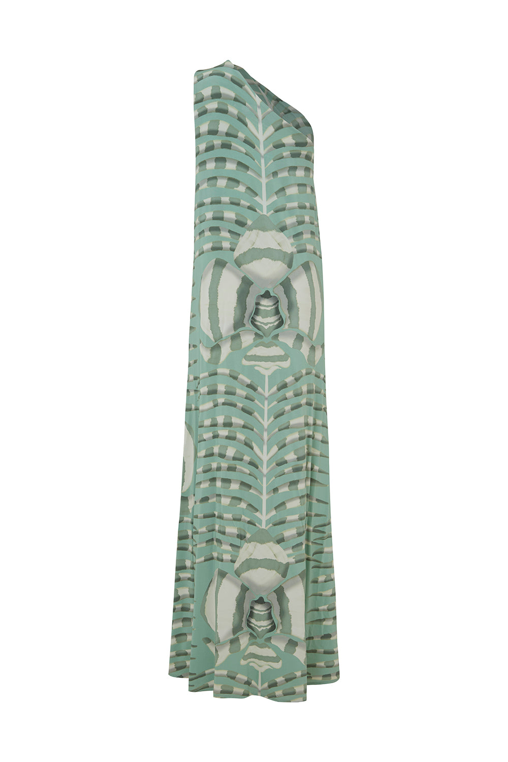 Vestido fiore di seta ivory sage