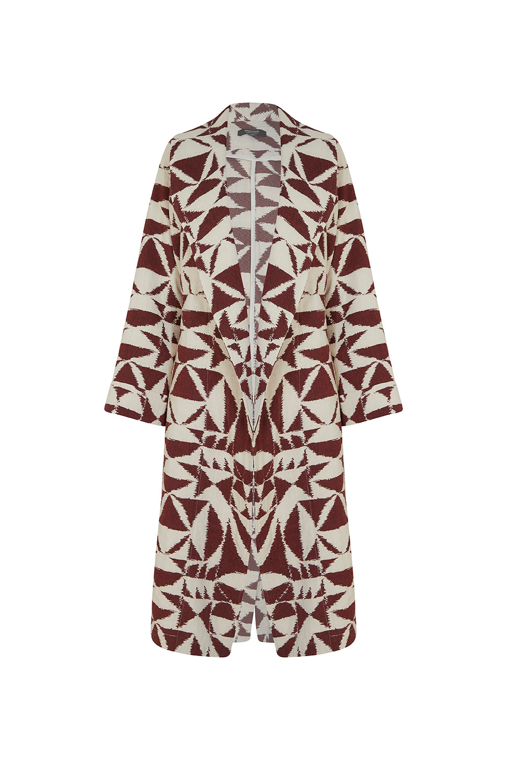 Sobretodo simbolismo magico jacquard vinotinto