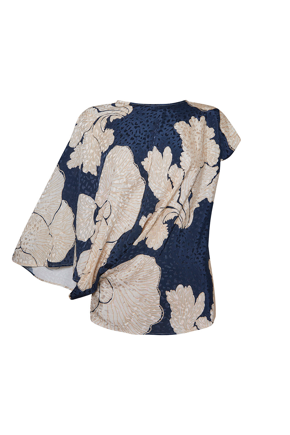 Coralie Navy natural blouse