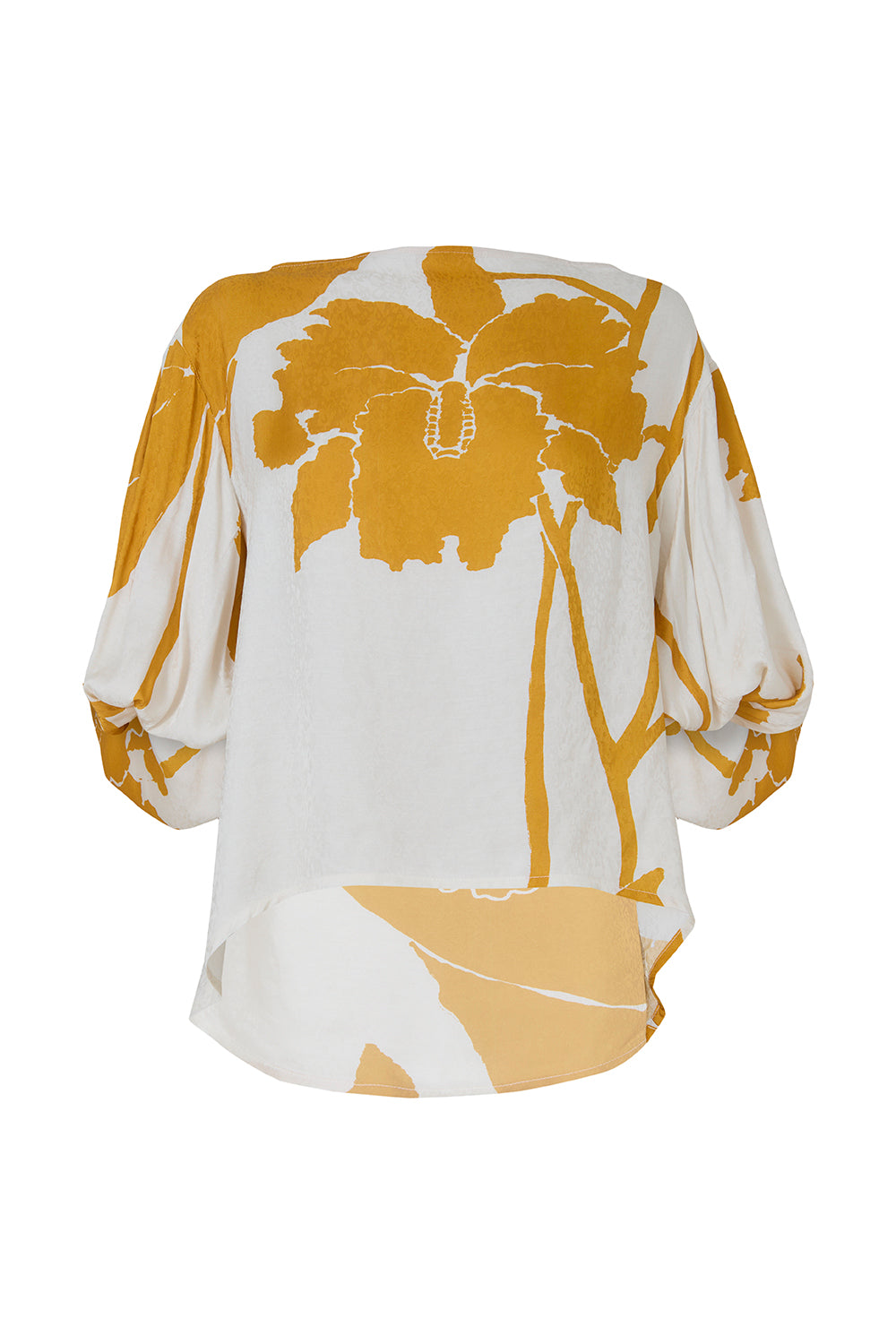 Blusa Julia flores mostaza