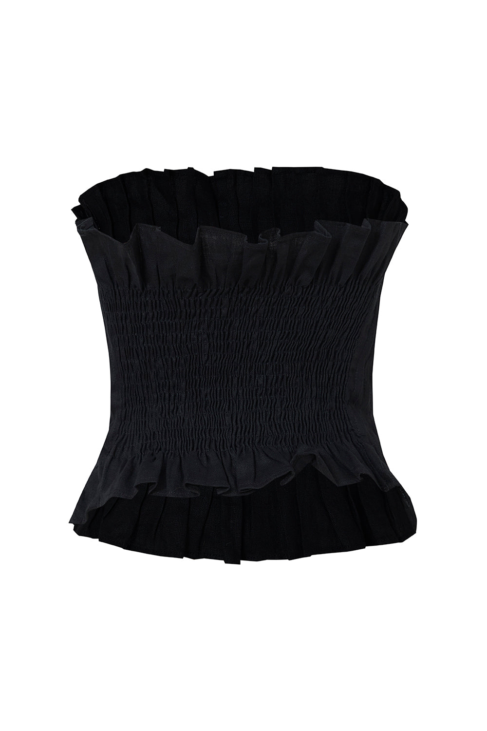 Crop top chiara negro