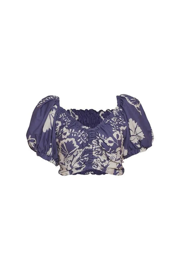 La Sevillana blue crop top