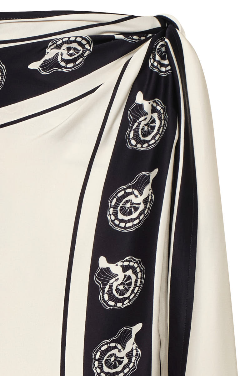 Falda coral ivory negro