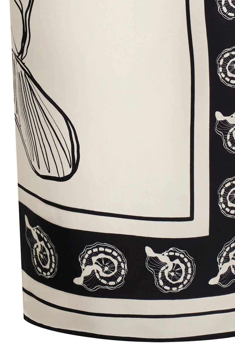 Falda coral ivory negro