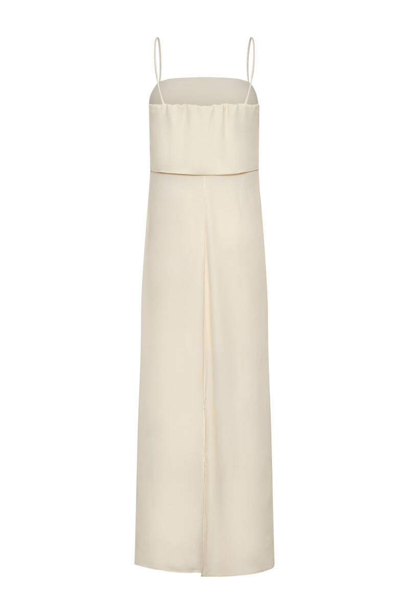 Vestido alto de la cruz grey ivory