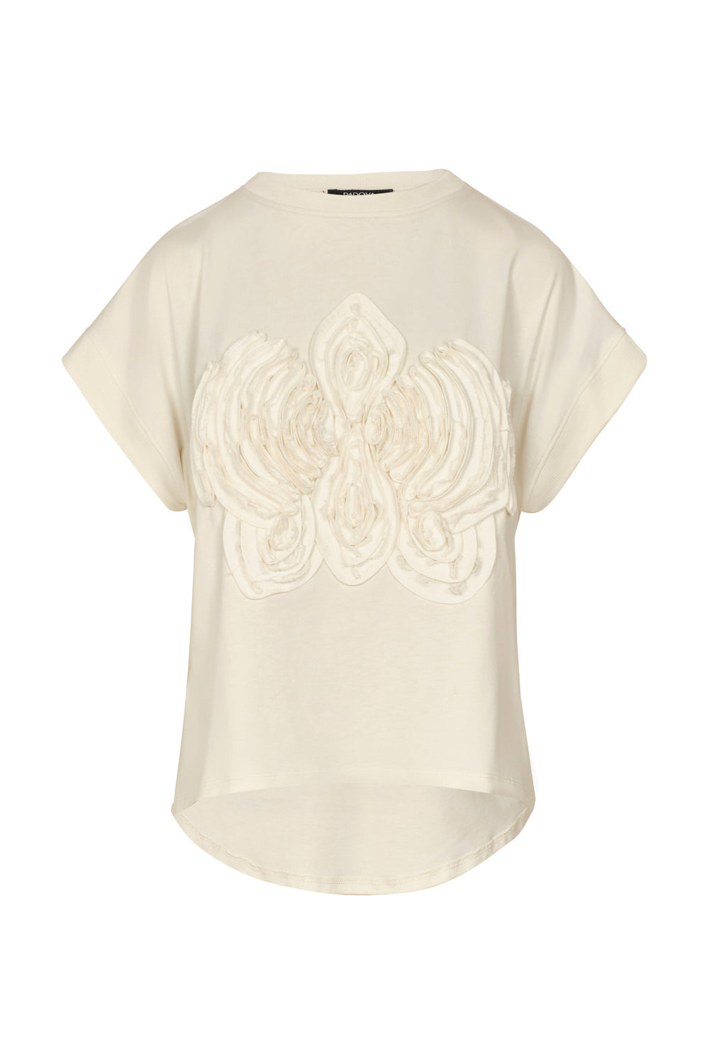 Camiseta marian natural con bordado