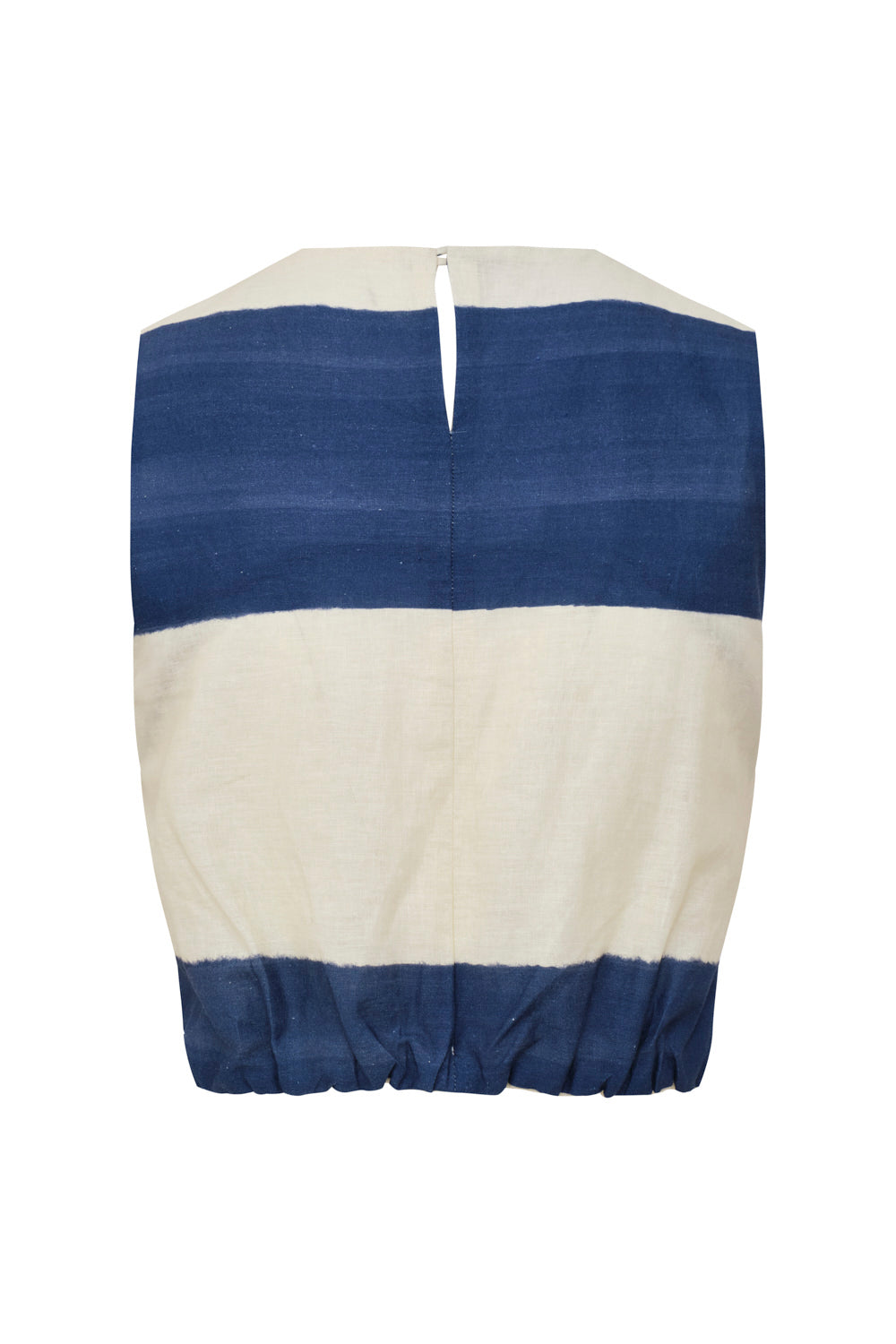 Crop top vereda azul ivory