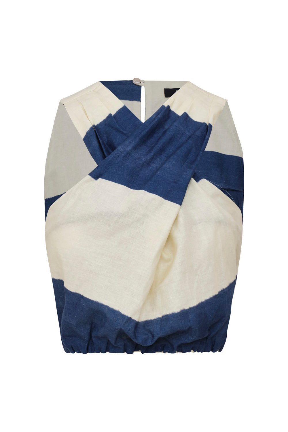 Crop top vereda azul ivory