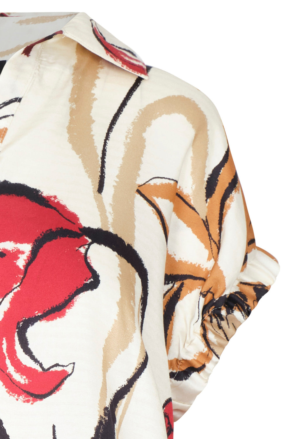 Blusa Janine ivory burgundy