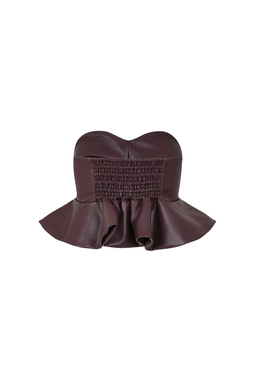 Crop top de mar Burgundy