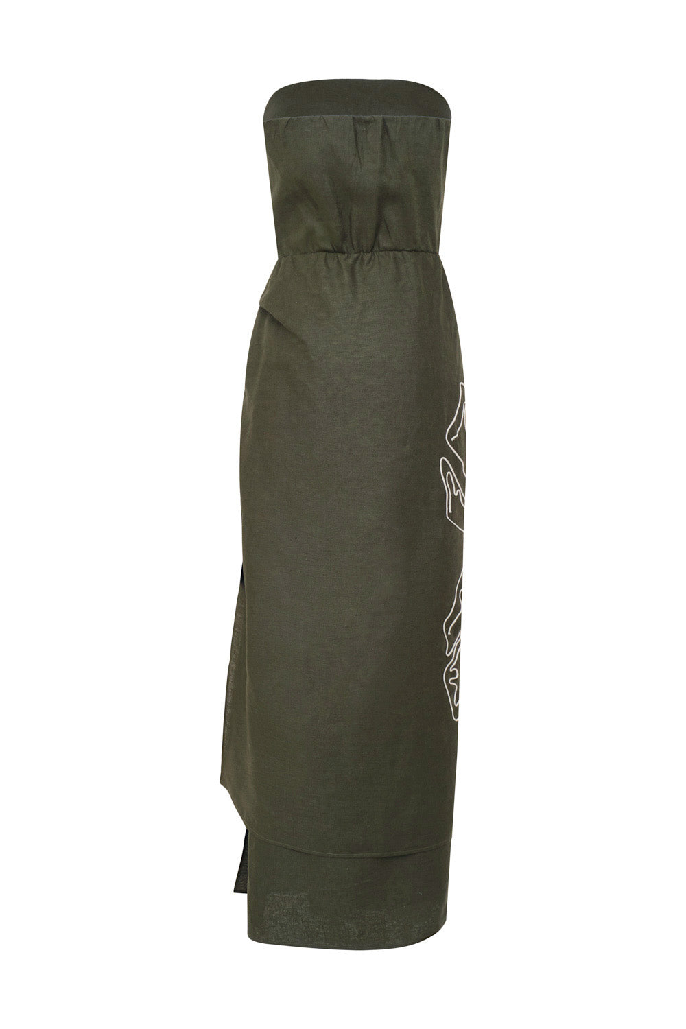 Vestido hechizo de luna verde oliva