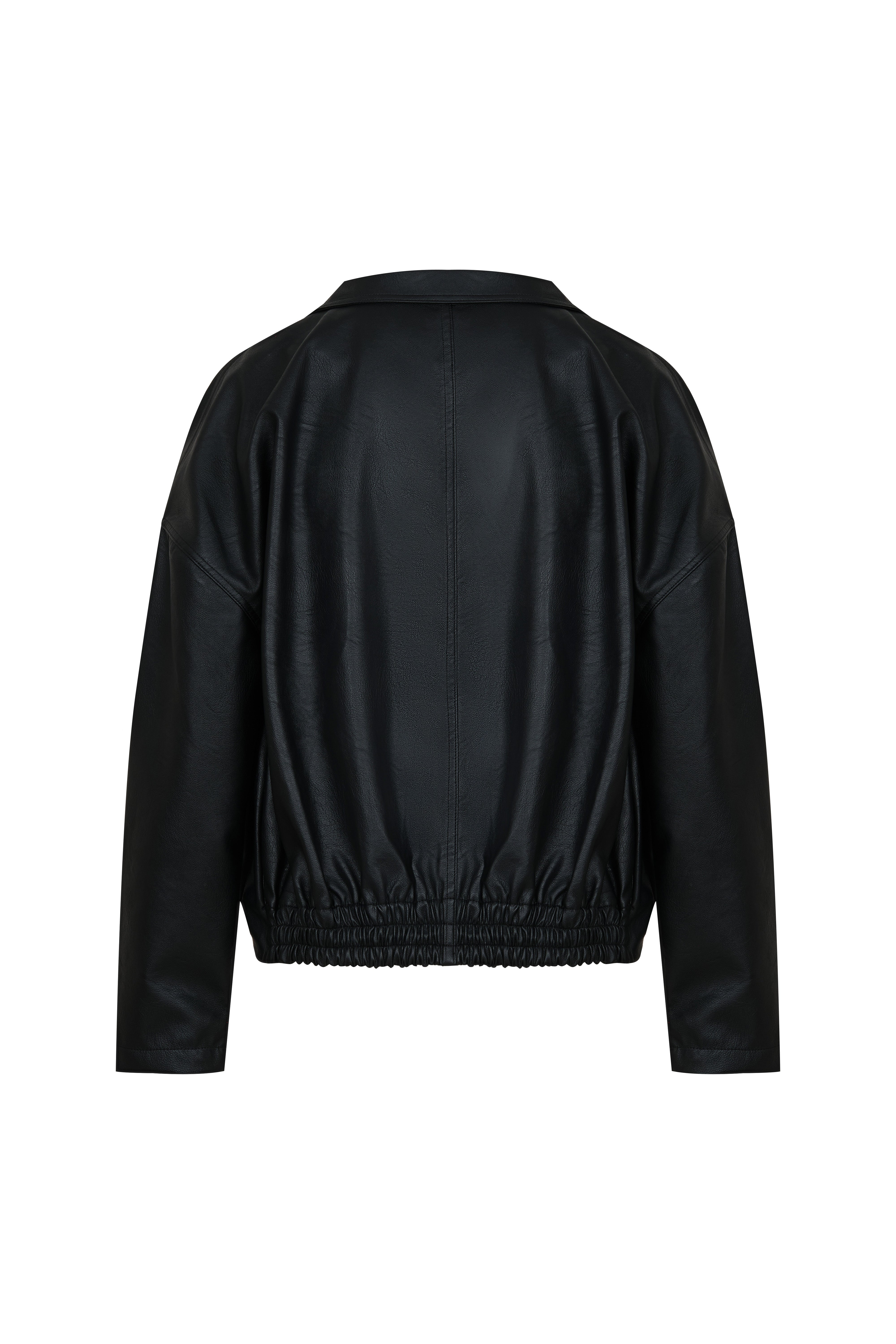 Chaqueta Chasse negro cuerina