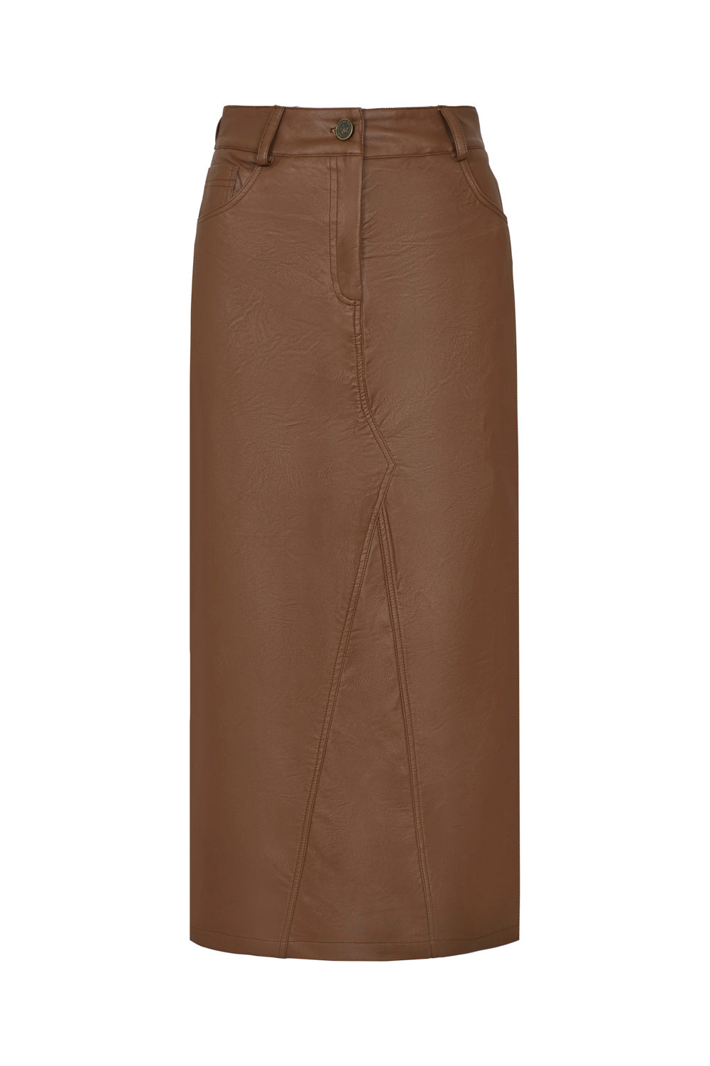 Falda carla cuerina camel