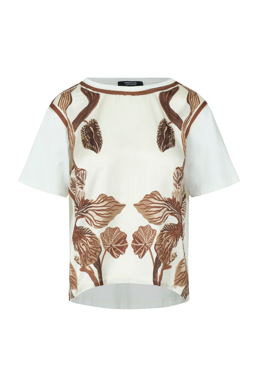 Camiseta lourdes ivory coffee
