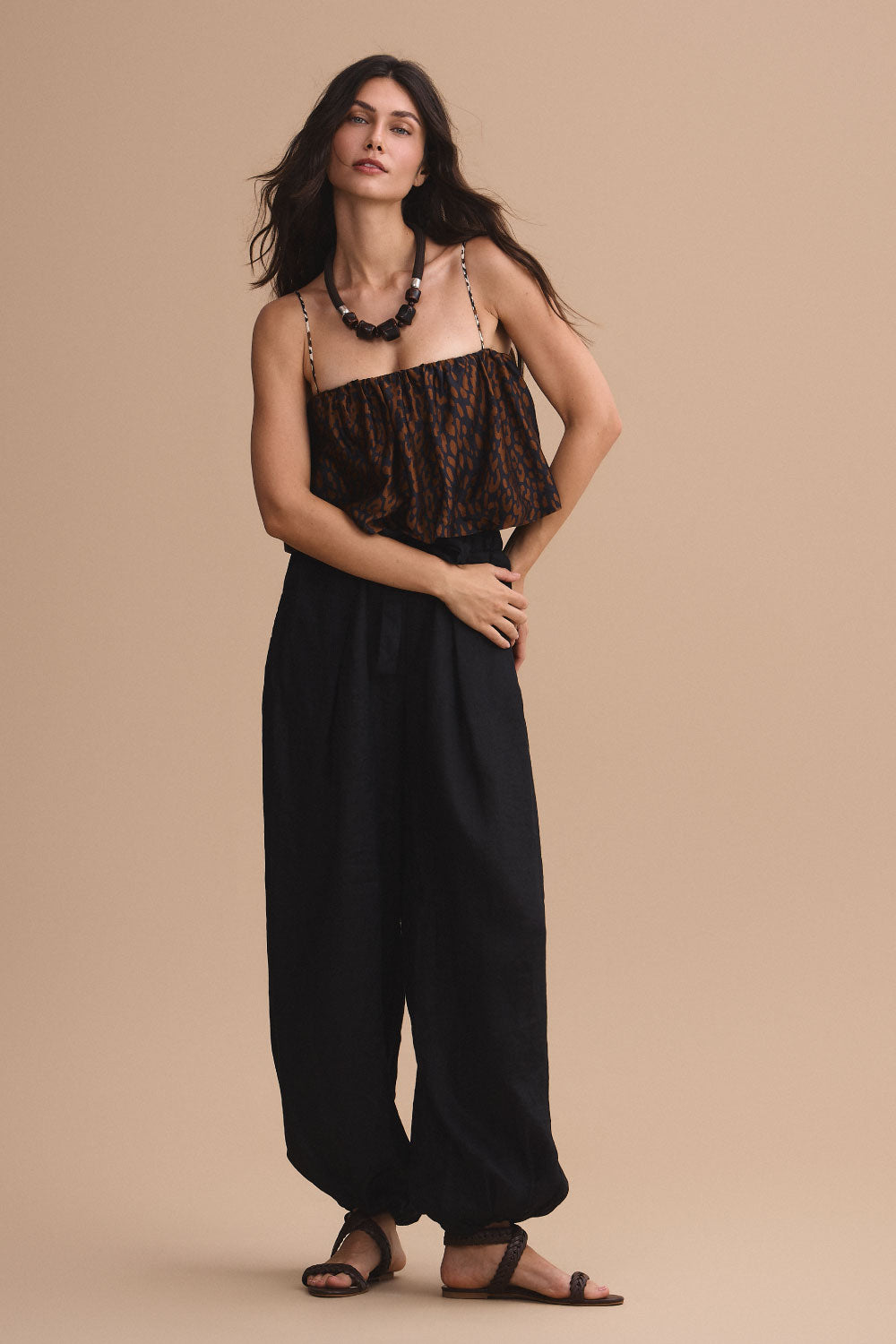 Crop top vienna animal print