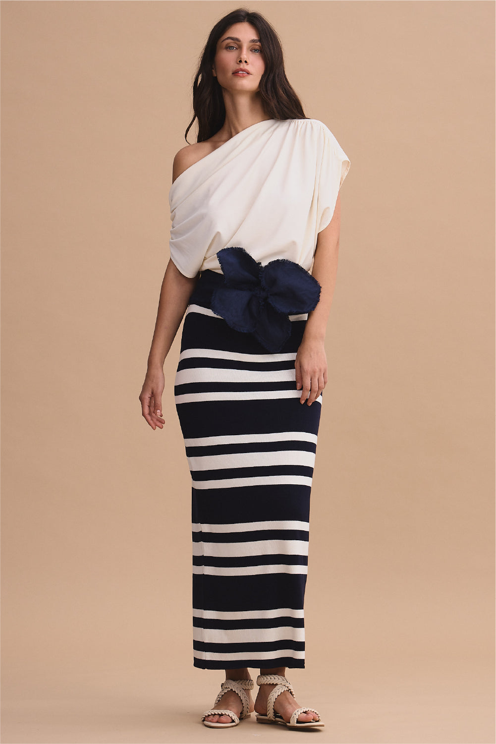 Falda filipinas ivory navy