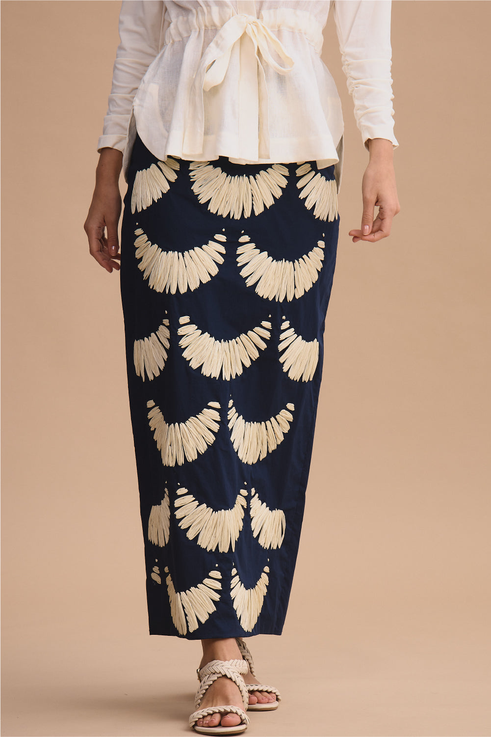 Falda kenina azul navy