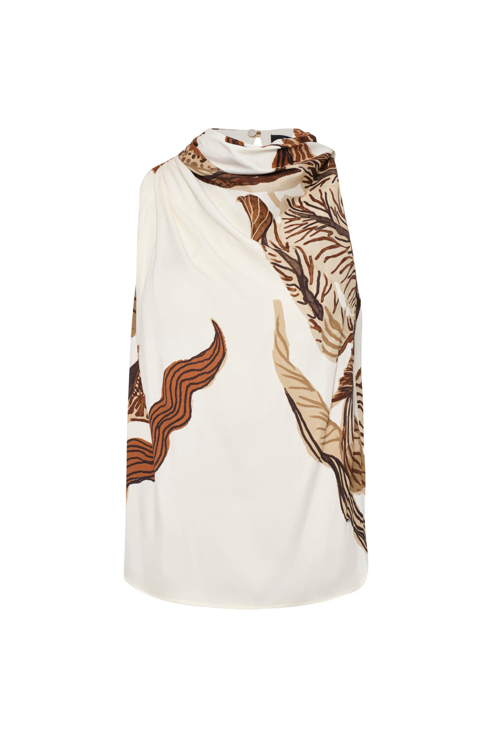 Blusa New duna ivory coffee