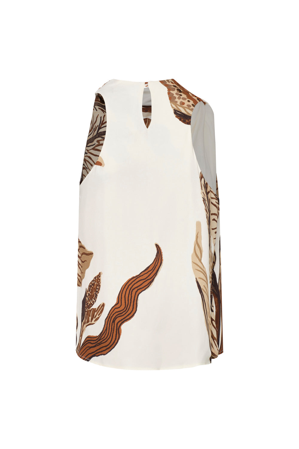 Blusa New duna ivory coffee