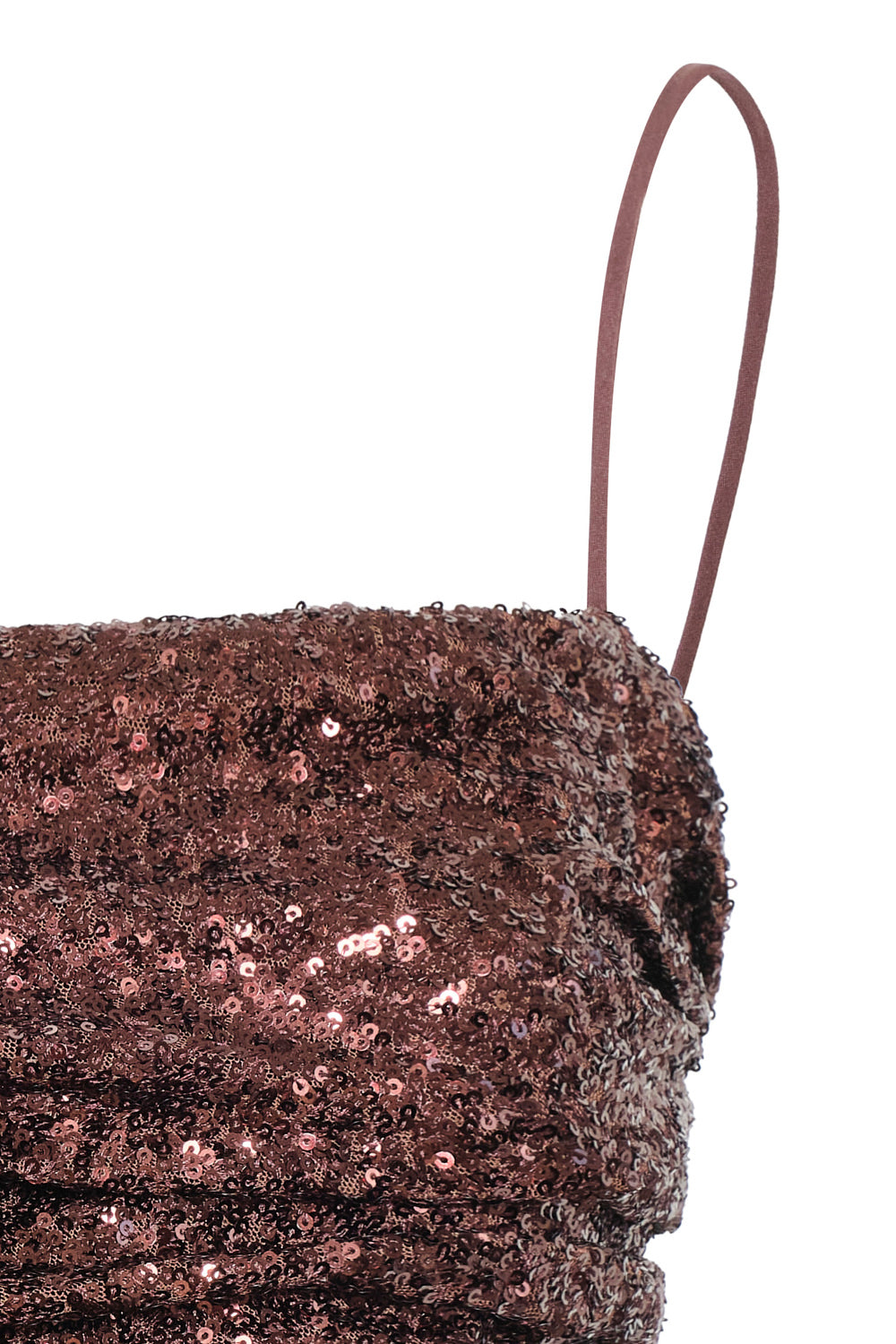 Crop top maia brown lentejuelas