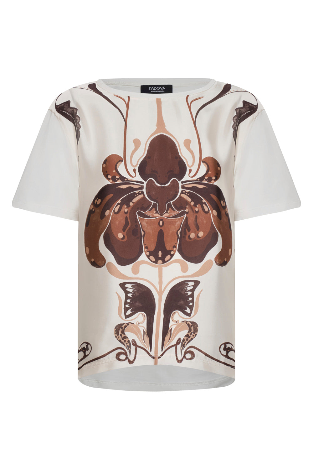 Camiseta lourdes ivory coffee