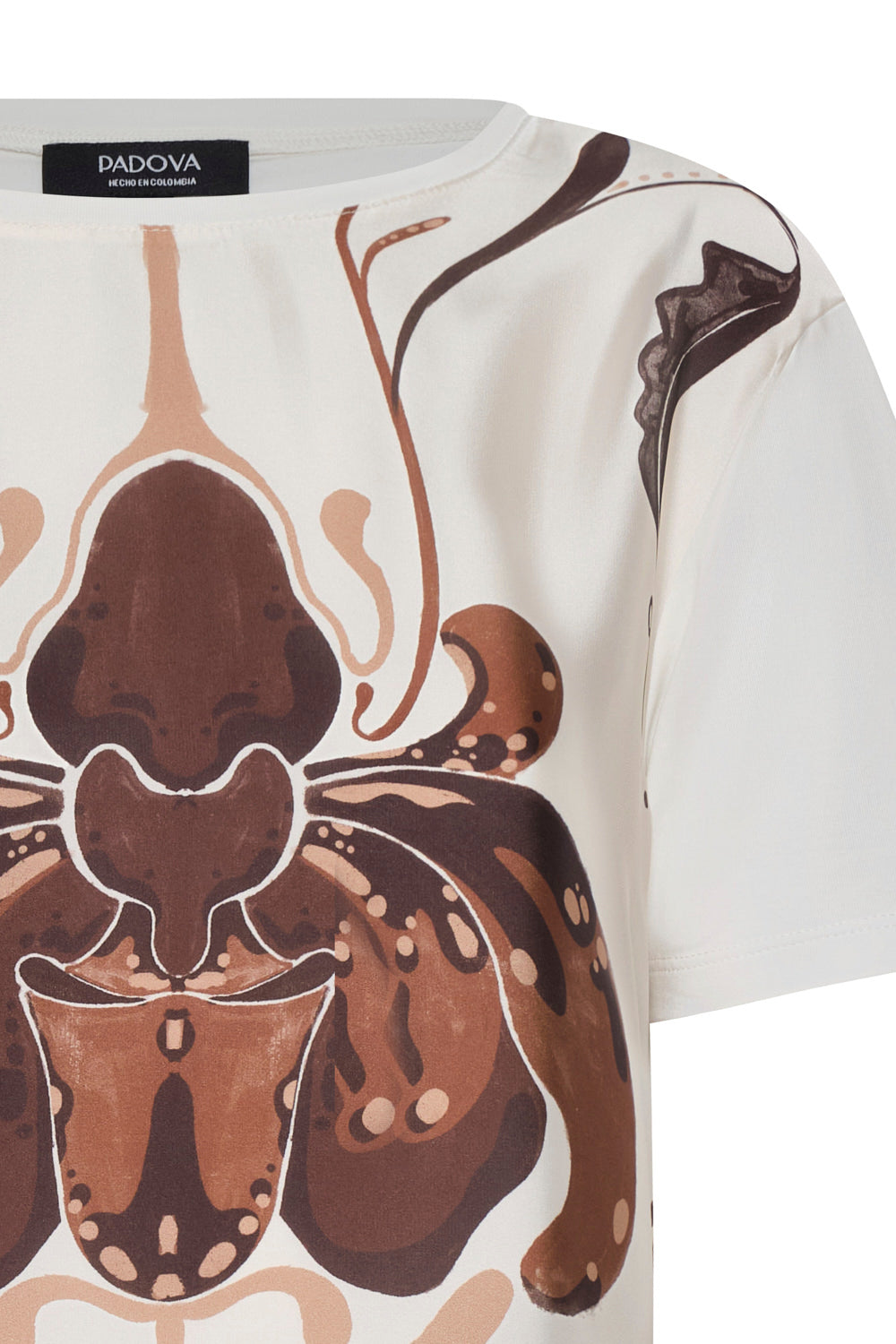 Camiseta lourdes ivory coffee