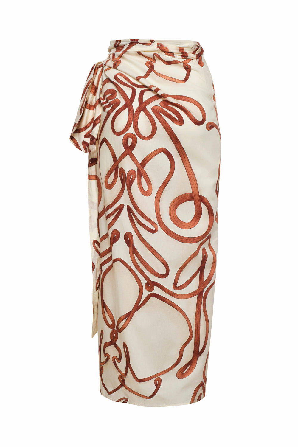 Falda samoa natural terracota