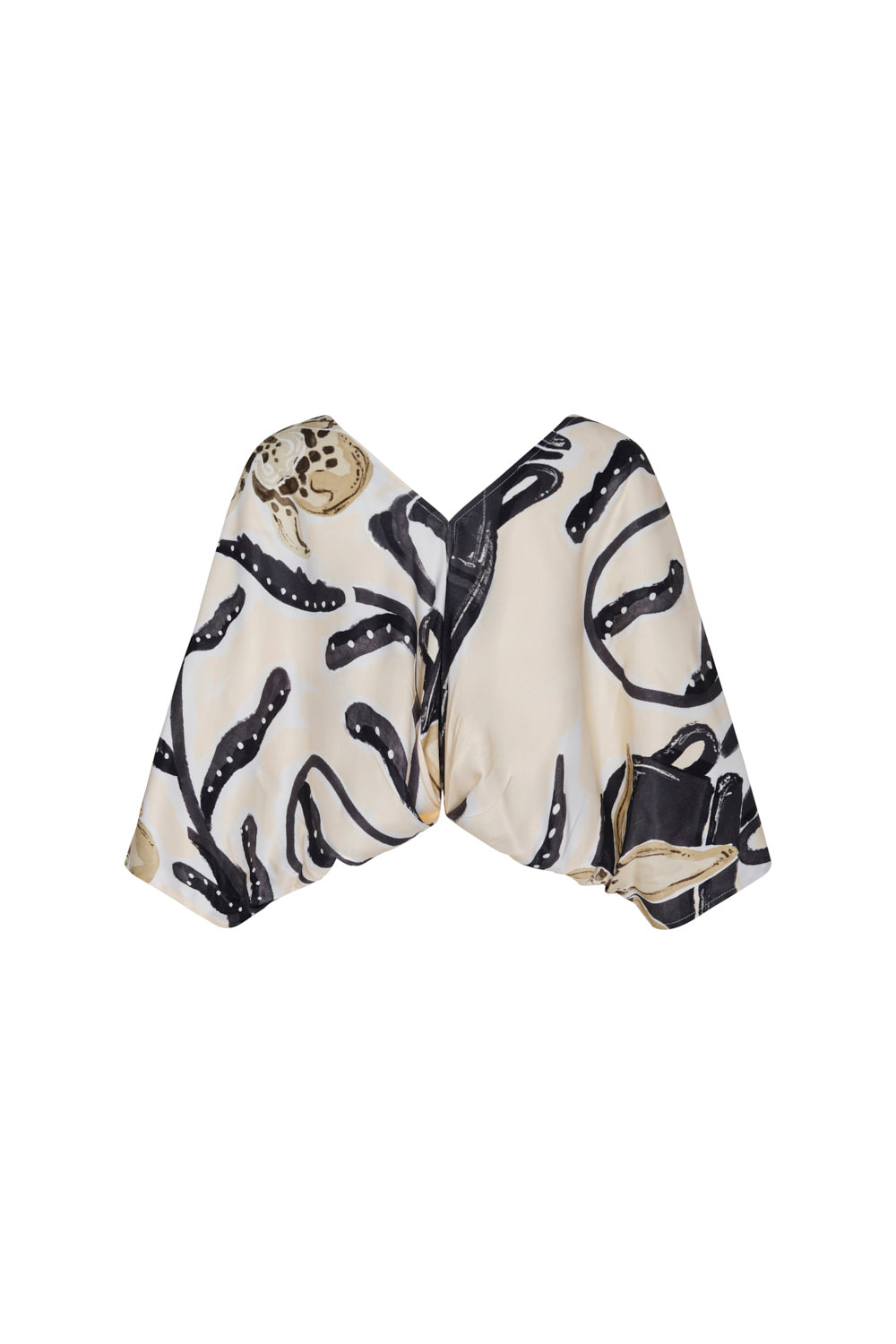 Blusa providencia ivory negro
