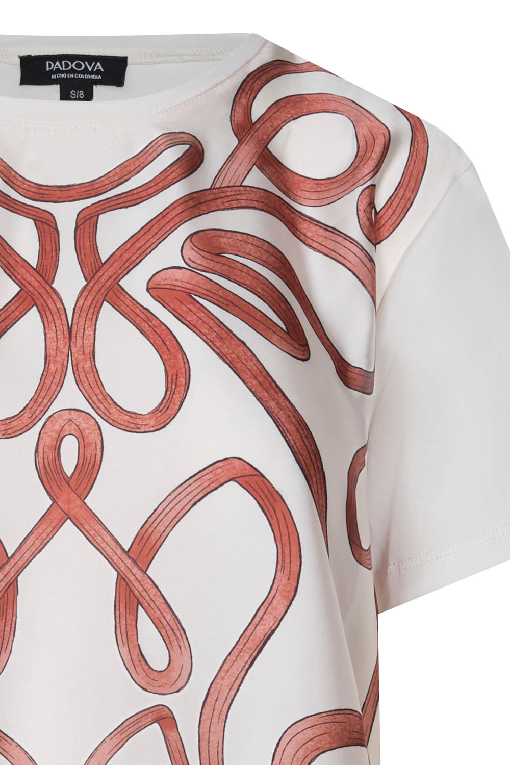 Camiseta lourdes natural terracota