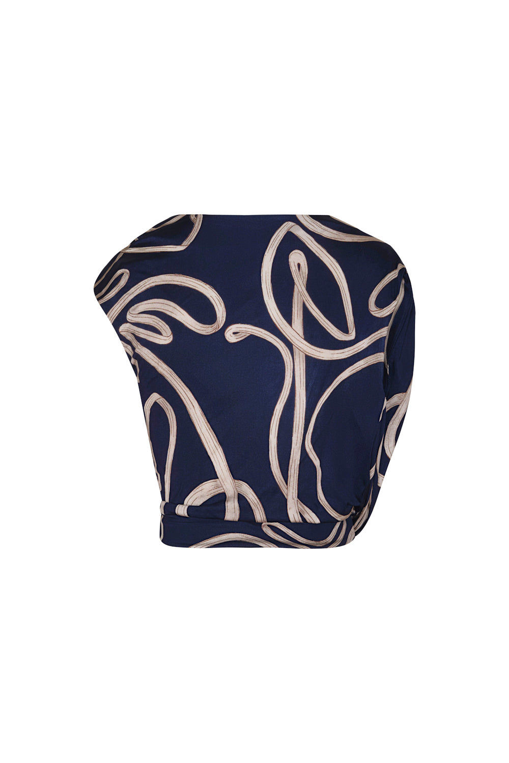 Blusa aura de jade azul navy lazos