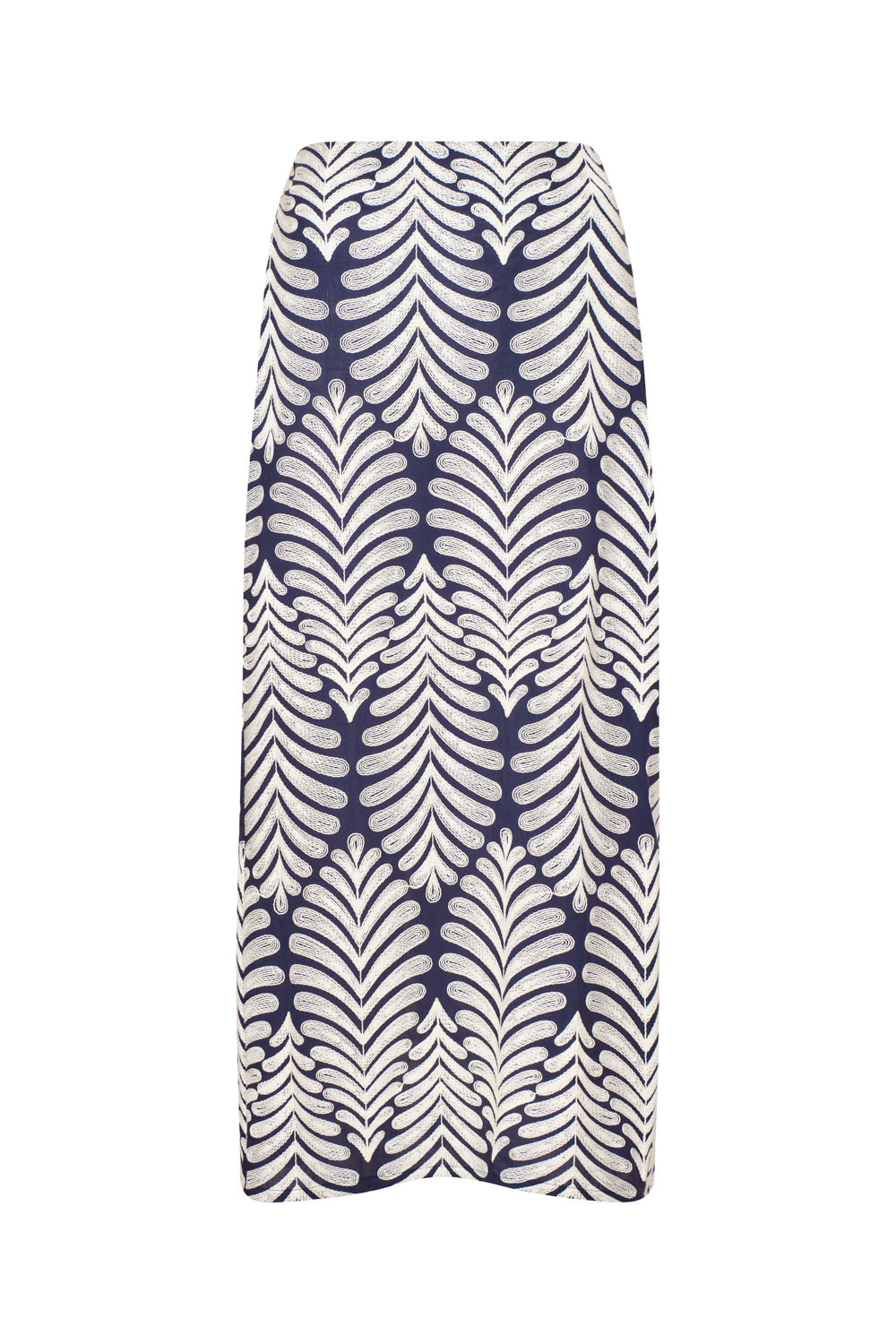 Falda arabela ivory azul navy