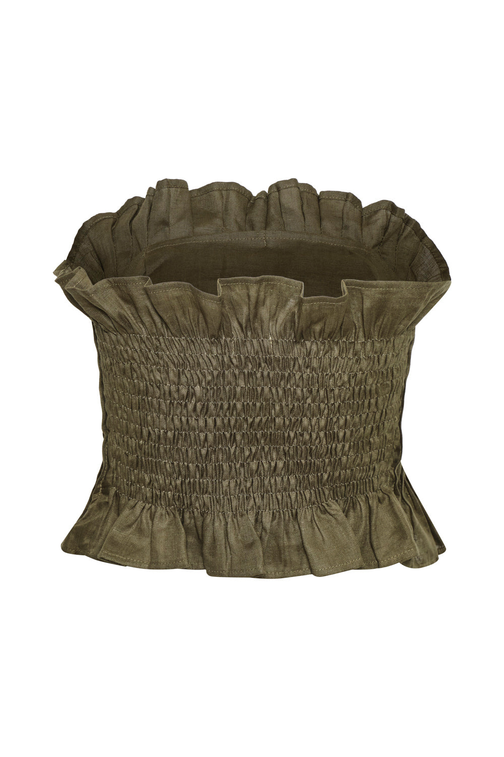 Crop top chiara verde oliva