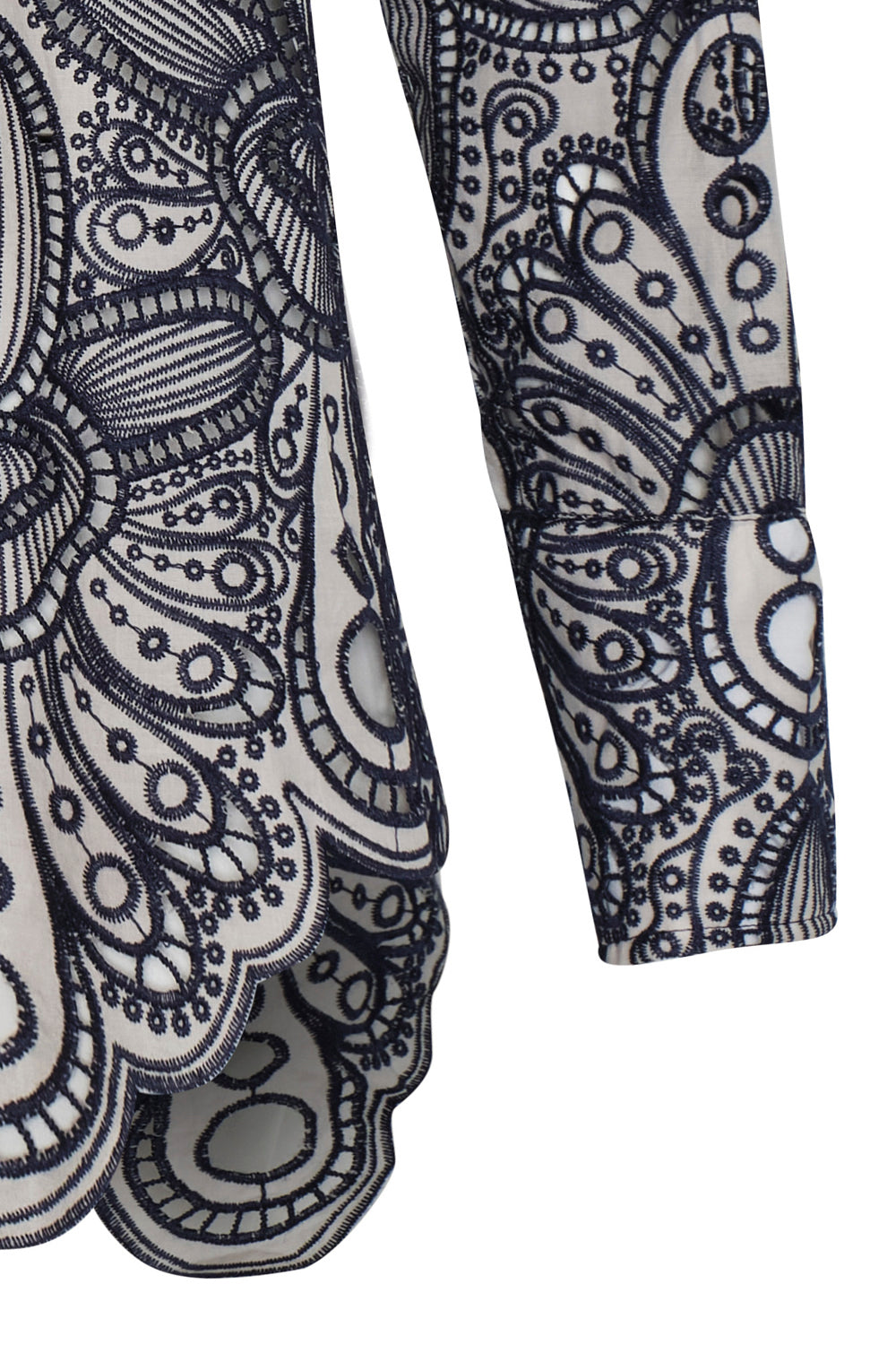 Camisa lia ivory navy