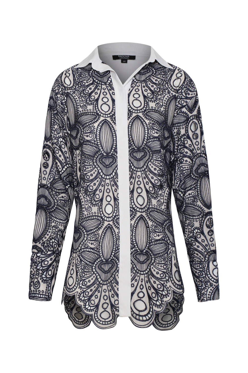 Camisa lia ivory navy