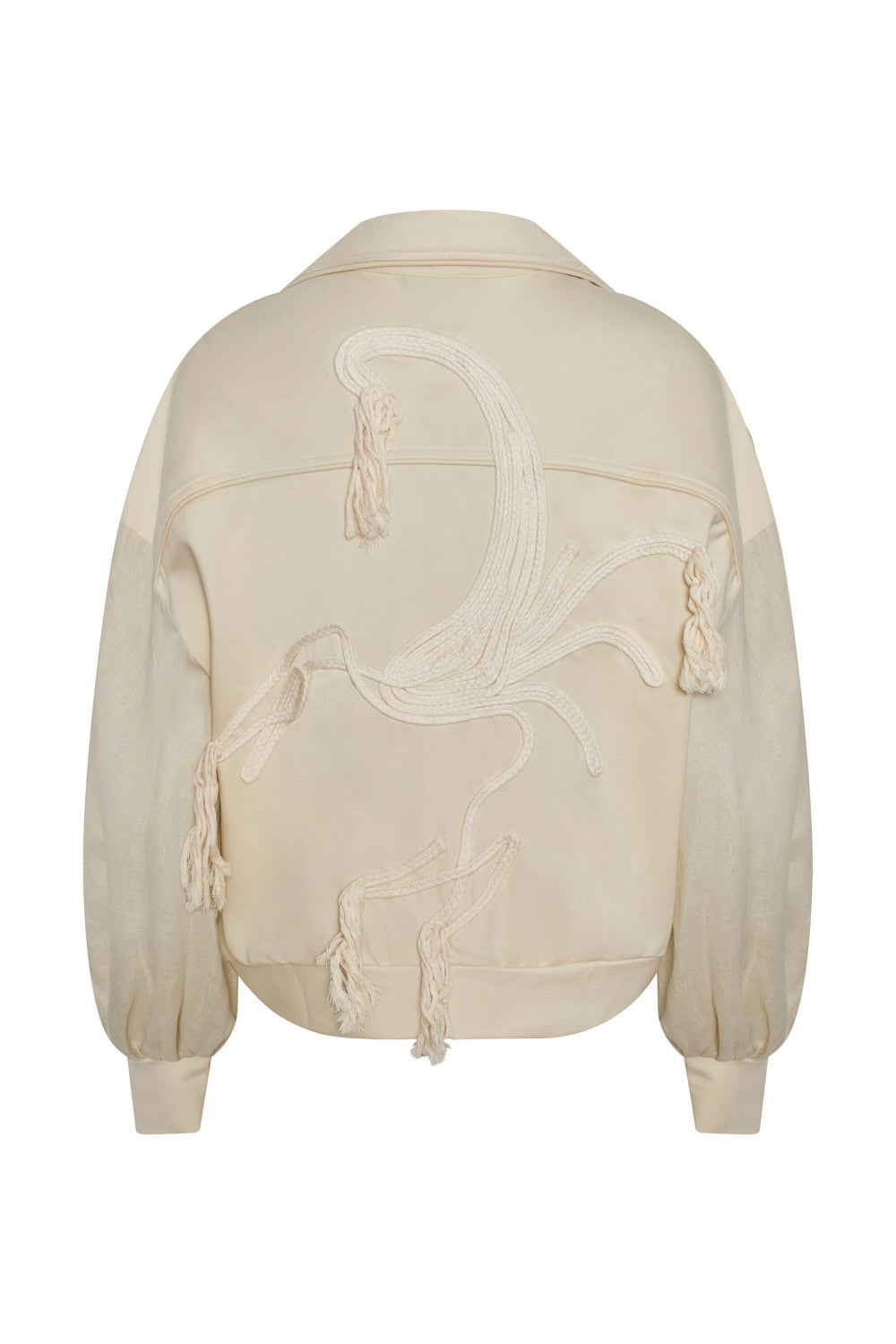Chaqueta tessa bordado escorpión vainilla