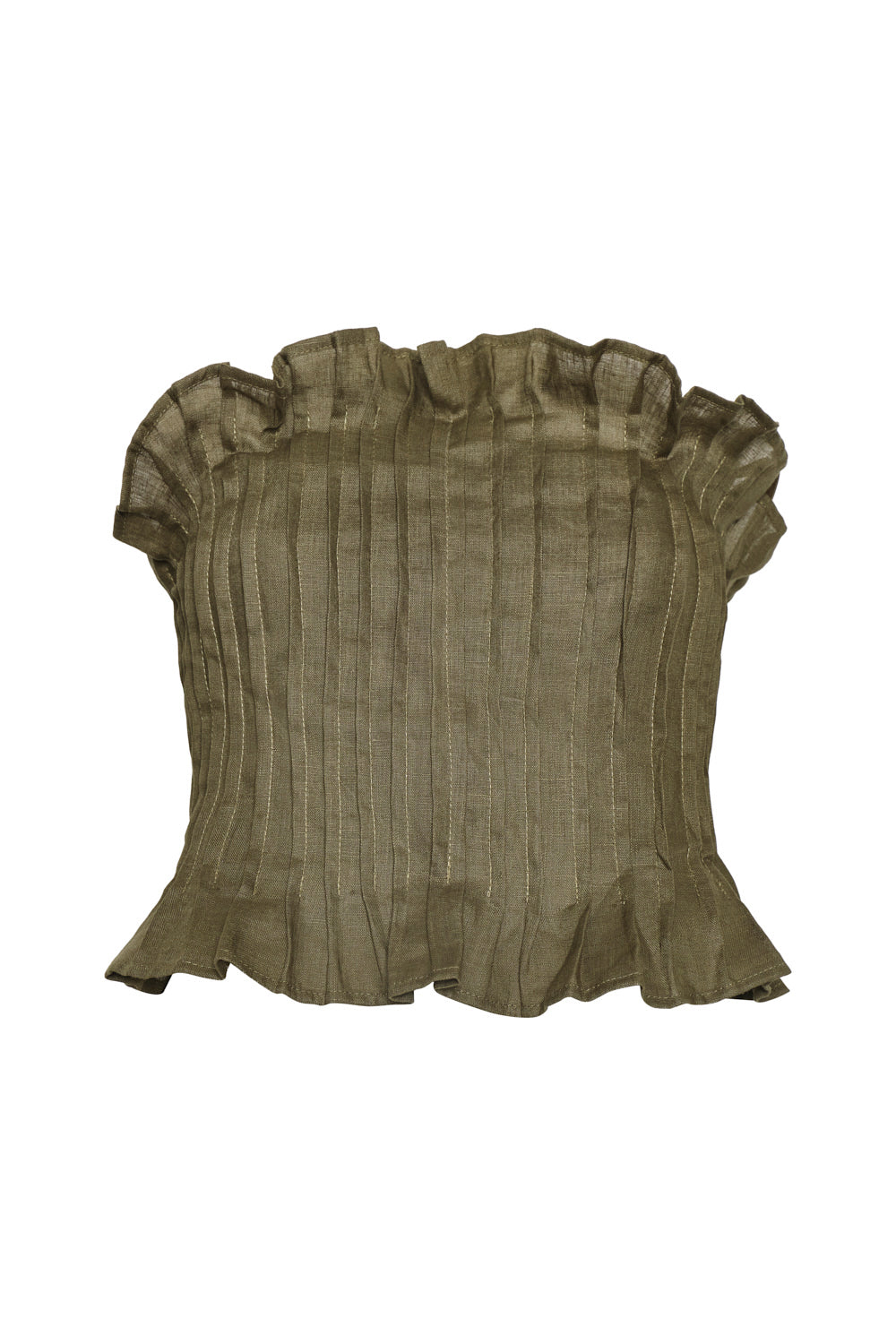 Crop top chiara verde oliva