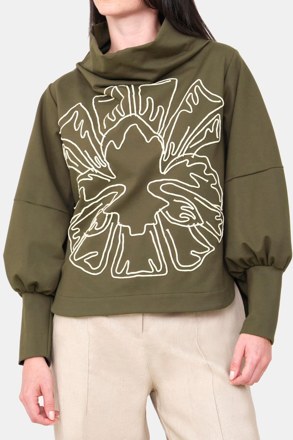 Saco florah verde oliva